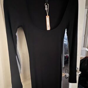 Skims Black Long Sleeve Dress